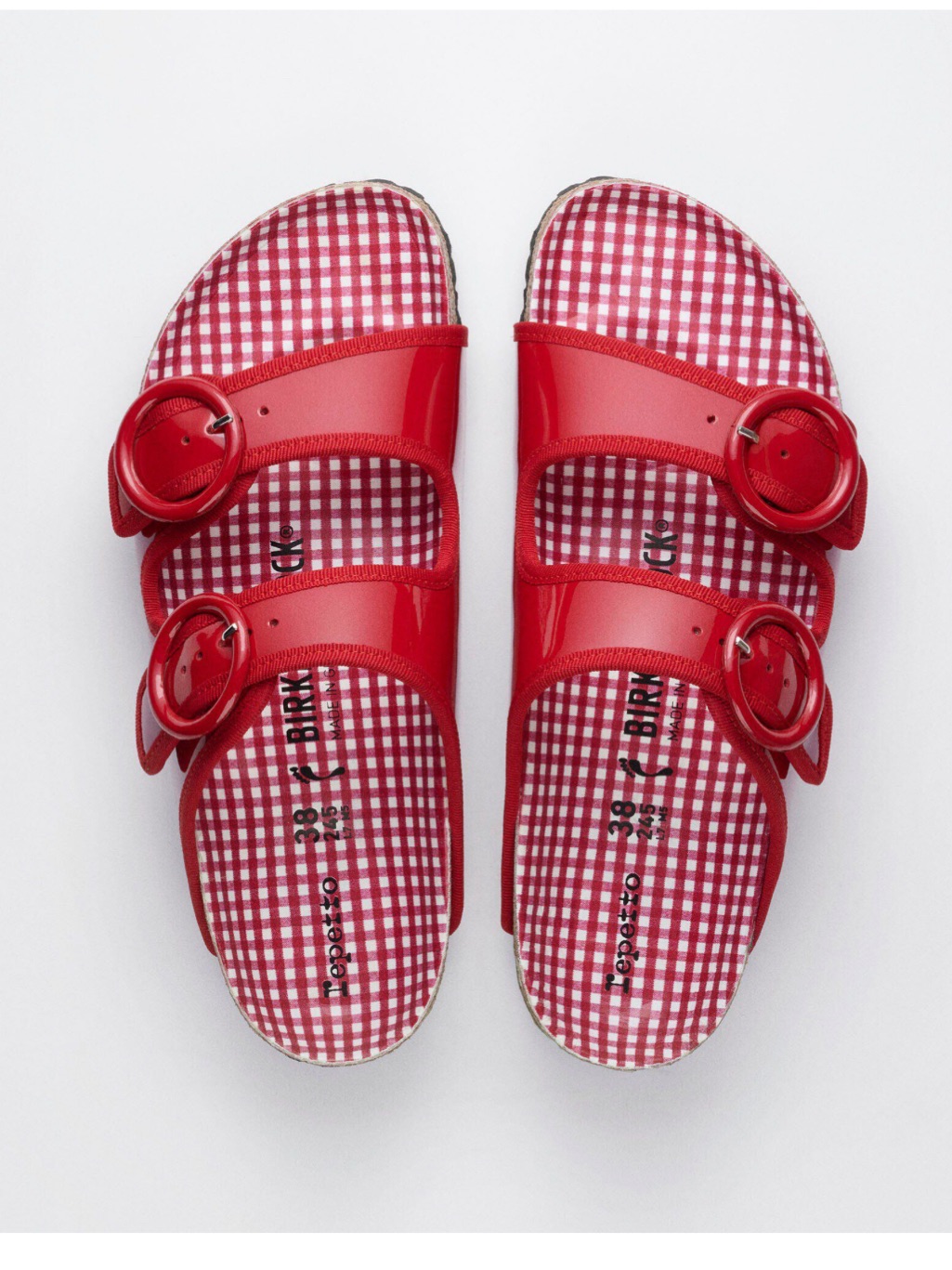 Birkenstock X Repetto - Repetto Arizona Patent Leather Flame Red